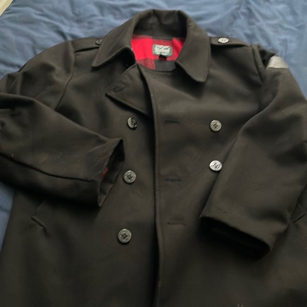 Wool rich medium size black parka